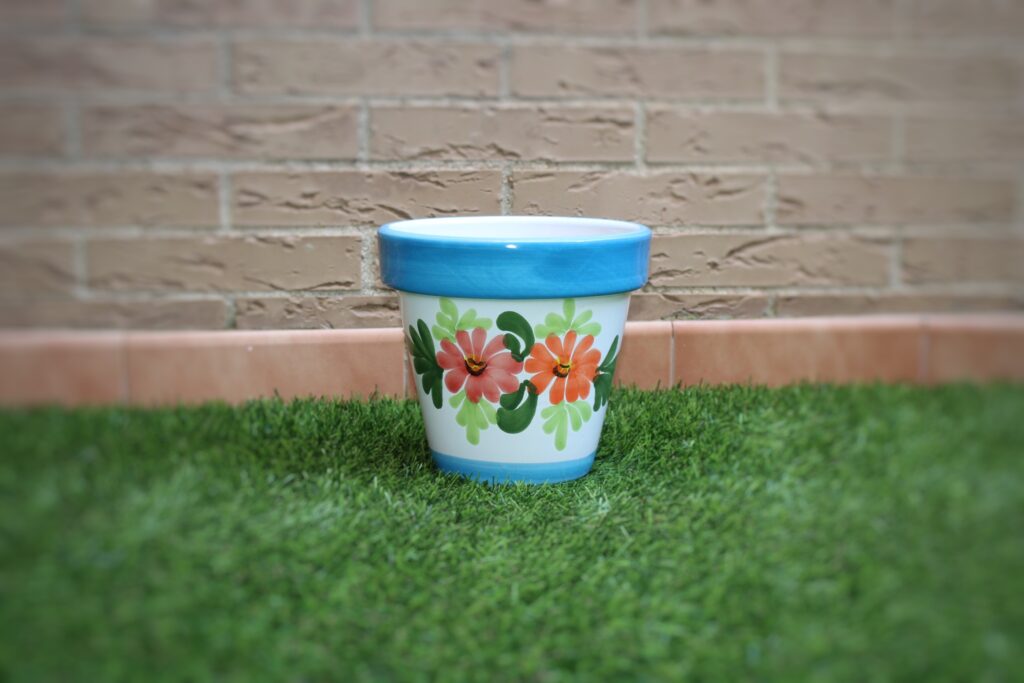 spring decoration floor flowerpot